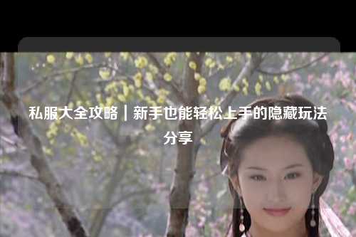 私服大全攻略｜新手也能輕松上手的隱藏玩法分享