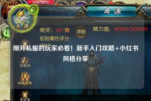 剛開(kāi)私服的玩家必看！新手入門(mén)攻略+小紅書(shū)風(fēng)格分享