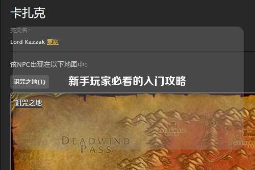 新手玩家必看的入門攻略