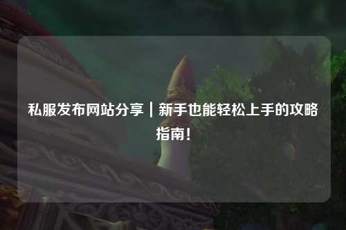 私服發布網站分享｜新手也能輕松上手的攻略指南！