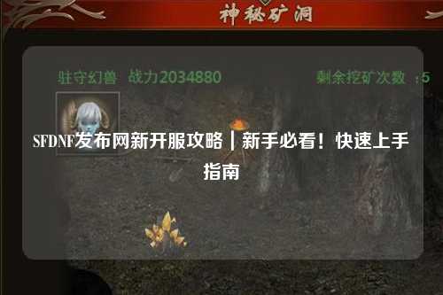 SFDNF發布網新開服攻略｜新手必看！快速上手指南