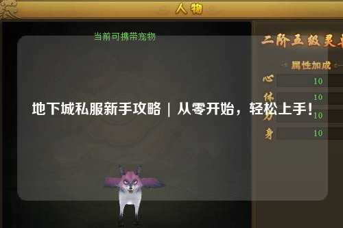 地下城私服新手攻略 | 從零開始，輕松上手！