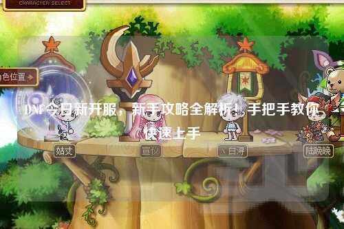 DNF今日新開服，新手攻略全解析！手把手教你快速上手