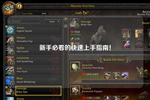 新手必看的快速上手指南！