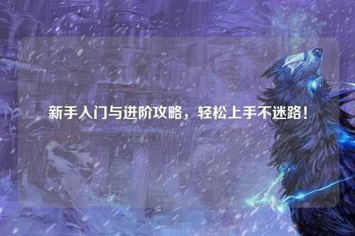 新手入門與進階攻略,輕松上手不迷路!