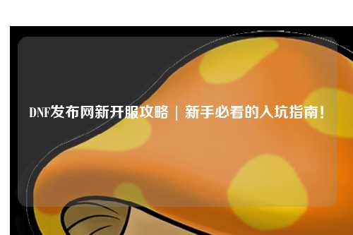 DNF發(fā)布網(wǎng)新開服攻略 | 新手必看的入坑指南!