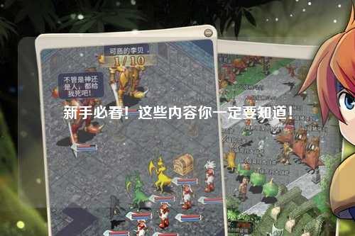 新手必看！這些內容你一定要知道！